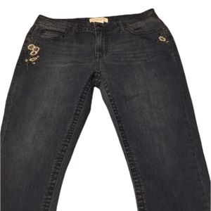 Level Eight Embroidered Capri Denim 10